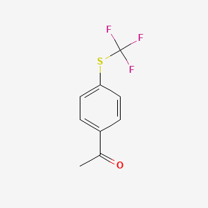 molecular formula C9H7F3OS B1303373 4'-(Trifluoromethylthio)acetophenone CAS No. 713-67-7