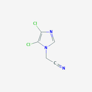 molecular formula C5H3Cl2N3 B130343 2-(4,5-二氯-1H-咪唑-1-基)乙腈 CAS No. 159088-44-5