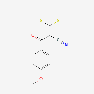 molecular formula C13H13NO2S2 B1303436 2-(4-Methoxybenzoyl)-3,3-di(methylthio)acrylonitrile CAS No. 62455-63-4