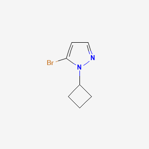 molecular formula C7H9BrN2 B13034366 5-Bromo-1-cyclobutyl-1H-Pyrazole 
