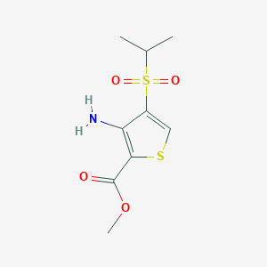 molecular formula C9H13NO4S2 B1303443 Methyl 3-Amino-4-(isopropylsulfonyl)thiophene-2-carboxylate CAS No. 175201-72-6