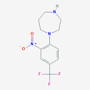 molecular formula C12H14F3N3O2 B1303474 1-[2-Nitro-4-(trifluoromethyl)phenyl]-1,4-diazepane CAS No. 646455-48-3