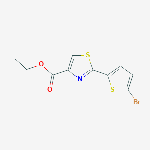 molecular formula C10H8BrNO2S2 B1303487 Ethyl 2-(5-bromo-2-thienyl)-1,3-thiazole-4-carboxylate CAS No. 423768-45-0