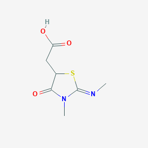 2-[3-Methyl-2-(methylimino)-4-oxo-1,3-thiazolan-5-yl]acetic acid