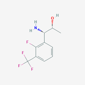 molecular formula C10H11F4NO B13034928 (1S,2R)-1-Amino-1-[2-fluoro-3-(trifluoromethyl)phenyl]propan-2-OL 