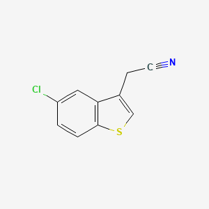 molecular formula C10H6ClNS B1303493 2-(5-氯苯并[b]噻吩-3-基)乙腈 CAS No. 23799-60-2