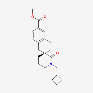 molecular formula C21H27NO3 B13035369 Methyl (R)-1'-(cyclobutylmethyl)-2'-oxo-3,4-dihydro-1H-spiro[naphthalene-2,3'-piperidine]-6-carboxylate 