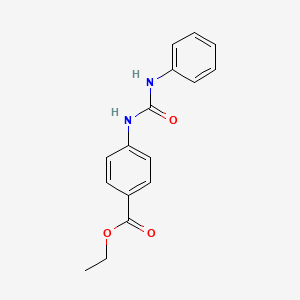 molecular formula C16H16N2O3 B1303538 4-[(苯甲酰氨基)氨基]苯甲酸乙酯 CAS No. 13142-97-7