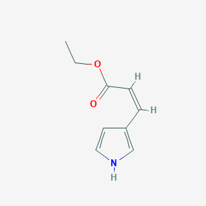 molecular formula C9H11NO2 B13035384 (Z)-Ethyl 3-(1H-pyrrol-3-yl)acrylate 