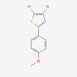 molecular formula C11H8Br2OS B13035447 2,3-Dibromo-5-(4-methoxyphenyl)thiophene 