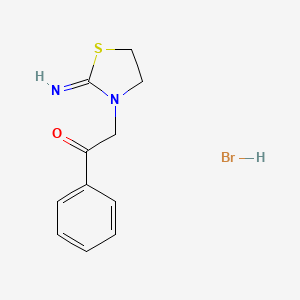 molecular formula C11H13BrN2OS B1303580 2-(2-亚氨基噻唑烷-3-基)-1-苯乙酮一水合溴化物 CAS No. 4335-26-6