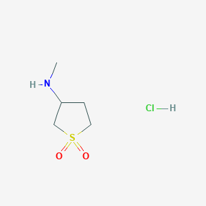 molecular formula C5H12ClNO2S B1303586 3-(Methylamino)tetrahydrothiophene 1,1-dioxide hydrochloride CAS No. 53287-53-9