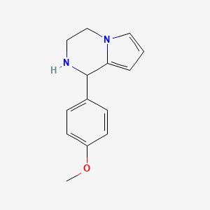 molecular formula C14H16N2O B1303591 1-(4-methoxyphenyl)-1,2,3,4-tetrahydropyrrolo[1,2-a]pyrazine CAS No. 112758-90-4