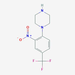 molecular formula C11H12F3N3O2 B1303611 1-[2-Nitro-4-(trifluoromethyl)phenyl]piperazine CAS No. 58315-38-1
