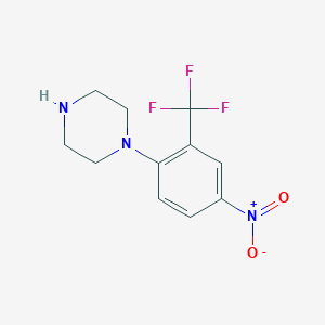 molecular formula C11H12F3N3O2 B1303614 1-[4-Nitro-2-(trifluoromethyl)phenyl]piperazine CAS No. 381242-61-1
