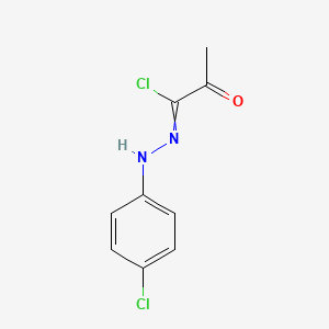 B1303615 Propanehydrazonoyl chloride, N-(4-chlorophenyl)-2-oxo- CAS No. 18247-78-4