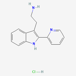 molecular formula C15H16ClN3 B1303620 2-(2-吡啶-2-基-1H-吲哚-3-基)乙胺单盐酸盐 CAS No. 374064-08-1