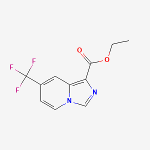 molecular formula C11H9F3N2O2 B13036214 Ethyl 7-(trifluoromethyl)imidazo[1,5-A]pyridine-1-carboxylate 