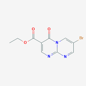 molecular formula C10H8BrN3O3 B13036271 Ethyl 7-bromo-4-oxo-4H-pyrimido[1,2-a]pyrimidine-3-carboxylate 