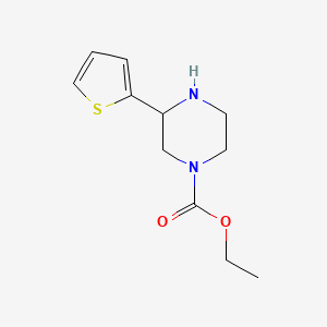 molecular formula C11H16N2O2S B1303629 Ethyl 3-(thiophen-2-yl)piperazine-1-carboxylate CAS No. 85803-50-5
