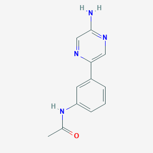 molecular formula C12H12N4O B13036314 N-(3-(5-Aminopyrazin-2-YL)phenyl)acetamide CAS No. 2089649-60-3