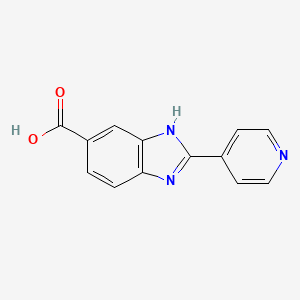 molecular formula C13H9N3O2 B1303634 2-(Pyridin-4-yl)-1H-benzo[d]imidazole-6-carboxylic acid CAS No. 316833-32-6