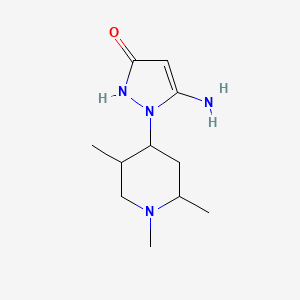 molecular formula C11H20N4O B1303644 5-Amino-1-(1,2,5-trimethyl-piperidin-4-yl)-1H-pyrazol-3-ol CAS No. 609809-95-2