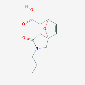 molecular formula C13H17NO4 B1303648 2-Isobutyl-1-oxo-1,2,3,6,7,7a-hexahydro-3a,6-epoxyisoindole-7-carboxylic acid CAS No. 436855-63-9