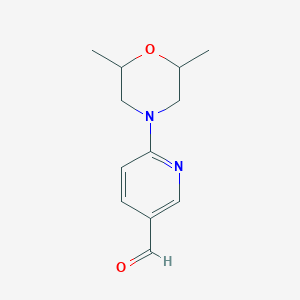 molecular formula C12H16N2O2 B1303661 6-(2,6-Dimethylmorpholino)nicotinaldehyde CAS No. 886360-67-4