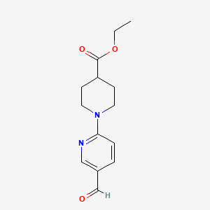 molecular formula C14H18N2O3 B1303662 Ethyl 1-(5-formyl-2-pyridinyl)-4-piperidinecarboxylate CAS No. 886360-68-5