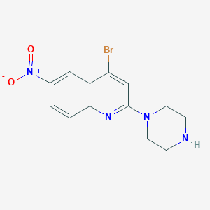 molecular formula C13H13BrN4O2 B130367 4-Bromo-6-nitroquipazine CAS No. 143954-73-8