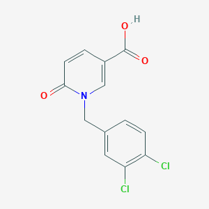 molecular formula C13H9Cl2NO3 B1303672 1-(3,4-二氯苄基)-6-氧代-1,6-二氢-3-吡啶甲酸 CAS No. 338755-21-8