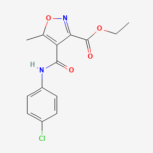 molecular formula C14H13ClN2O4 B1303676 Ethyl 4-[(4-chloroanilino)carbonyl]-5-methyl-3-isoxazolecarboxylate CAS No. 134889-04-6