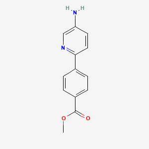 molecular formula C13H12N2O2 B1303682 Methyl 4-(5-amino-2-pyridinyl)benzenecarboxylate CAS No. 223127-54-6