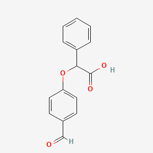 molecular formula C15H12O4 B1303685 2-(4-Formylphenoxy)-2-phenylacetic acid CAS No. 480994-56-7