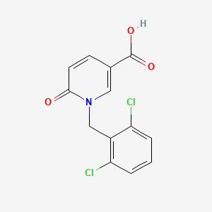 molecular formula C13H9Cl2NO3 B1303689 1-(2,6-Dichlorobenzyl)-6-Oxo-1,6-Dihydro-3-Pyridinecarboxylic Acid CAS No. 338783-23-6