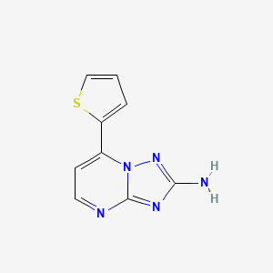 molecular formula C9H7N5S B1303693 7-(2-噻吩基)[1,2,4]三唑并[1,5-a]嘧啶-2-胺 CAS No. 338793-17-2