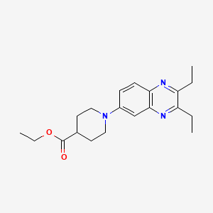 molecular formula C20H27N3O2 B1303710 Ethyl 1-(2,3-diethyl-6-quinoxalinyl)-4-piperidinecarboxylate CAS No. 439095-56-4