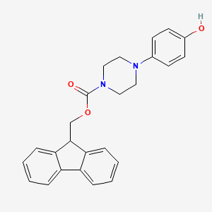 9H-fluoren-9-ylmethyl 4-(4-hydroxyphenyl)piperazine-1-carboxylate