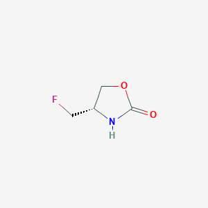 molecular formula C4H6FNO2 B13037391 (S)-4-(Fluoromethyl)oxazolidin-2-one 
