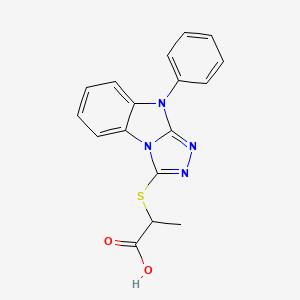 2-[(9-Phenyl-9H-[1,2,4]triazolo[4,3-a]-benzimidazol-3-yl)thio]propanoic acid