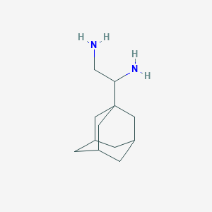 molecular formula C12H22N2 B13037637 1-(Adamantan-1-yl)ethane-1,2-diamine 