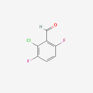 molecular formula C7H3ClF2O B1303778 2-Chloro-3,6-difluorobenzaldehyde CAS No. 261762-39-4