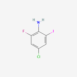 molecular formula C6H4ClFIN B1303795 4-Chloro-2-fluoro-6-iodoaniline CAS No. 216393-67-8