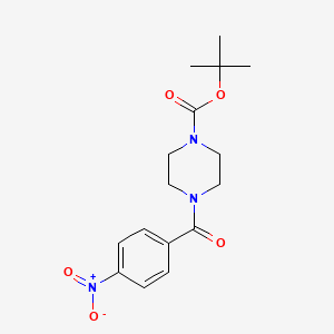molecular formula C16H21N3O5 B1303865 Tert-butyl 4-(4-nitrobenzoyl)piperazine-1-carboxylate CAS No. 509073-62-5
