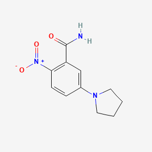 molecular formula C11H13N3O3 B1303884 2-Nitro-5-(1-pyrrolidinyl)benzenecarboxamide CAS No. 299897-90-8