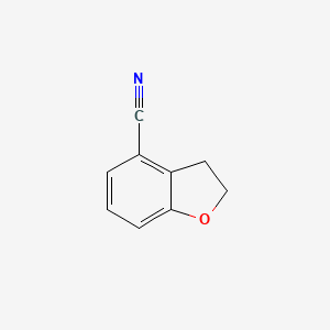molecular formula C9H7NO B13038884 2,3-Dihydrobenzofuran-4-carbonitrile 