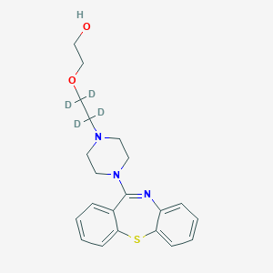 molecular formula C21H25N3O2S B130390 Quetiapine-D4 hemifumarate CAS No. 1031703-35-1