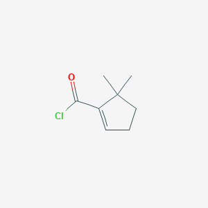 molecular formula C8H11ClO B130392 1-Cyclopentene-1-carbonylchloride, 5,5-dimethyl- CAS No. 154222-76-1