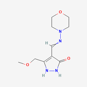 5-(Methoxymethyl)-4-(morpholin-4-yliminomethyl)-1,2-dihydropyrazol-3-one